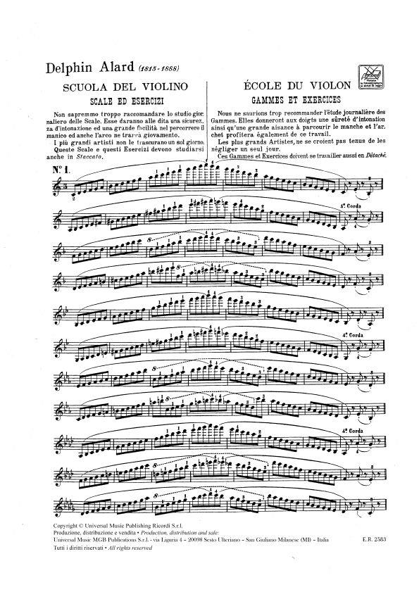 La Scuola Del Violino - Scale Ed Esercizi Estratti Dal Metodo - pro housle